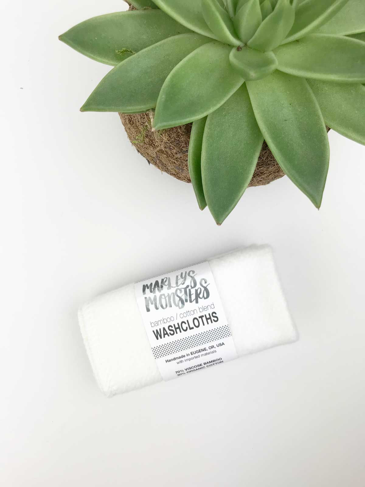 Organic Bamboo Washcloths x2 Pack - Marley's Monsters