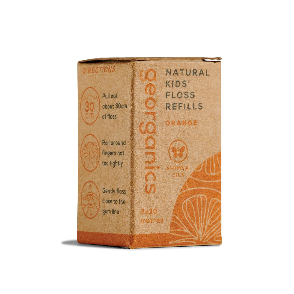Thumbnail: KIDS Silk Dental Floss x2 Refills Orange - Georganics