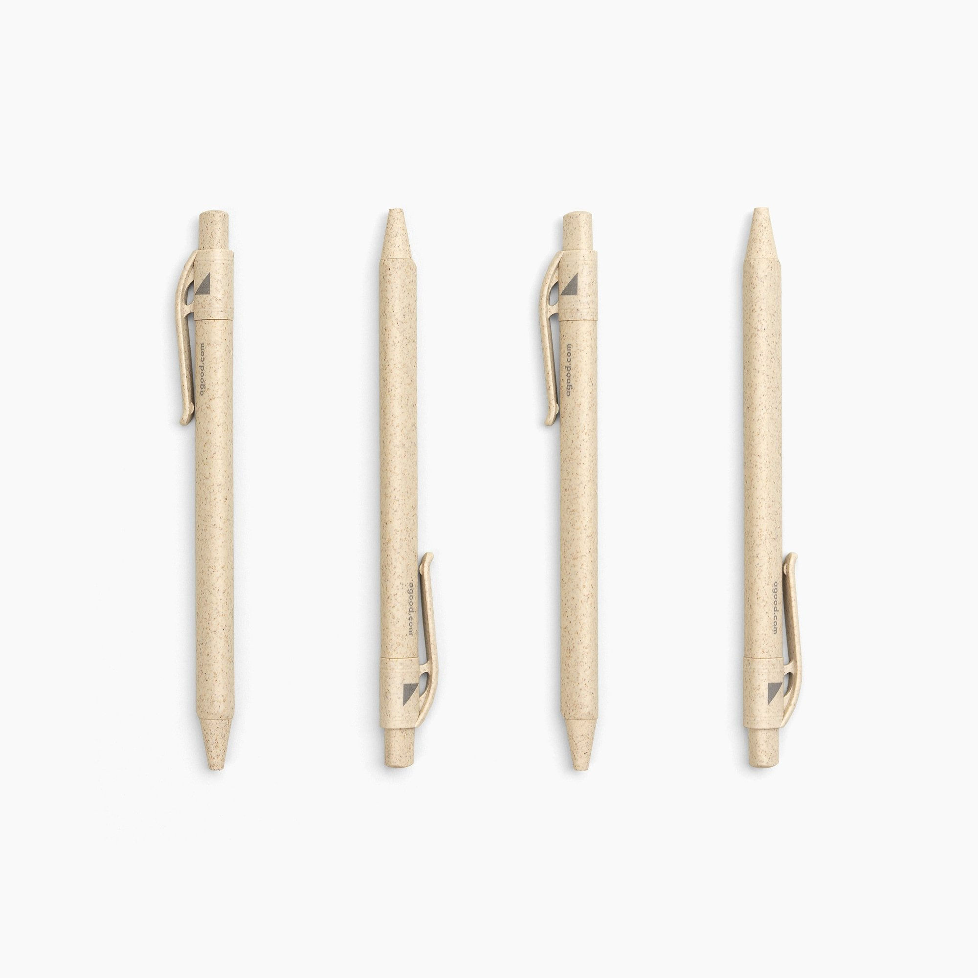 Natural Grass Pen Wheat Beige - Blue Ink - A Good Company