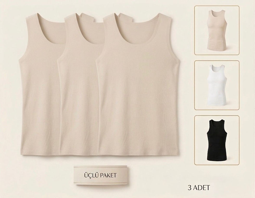 Secret Fit 3lü Paket Erkek Atlet
