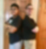 Dan standing with high school student.