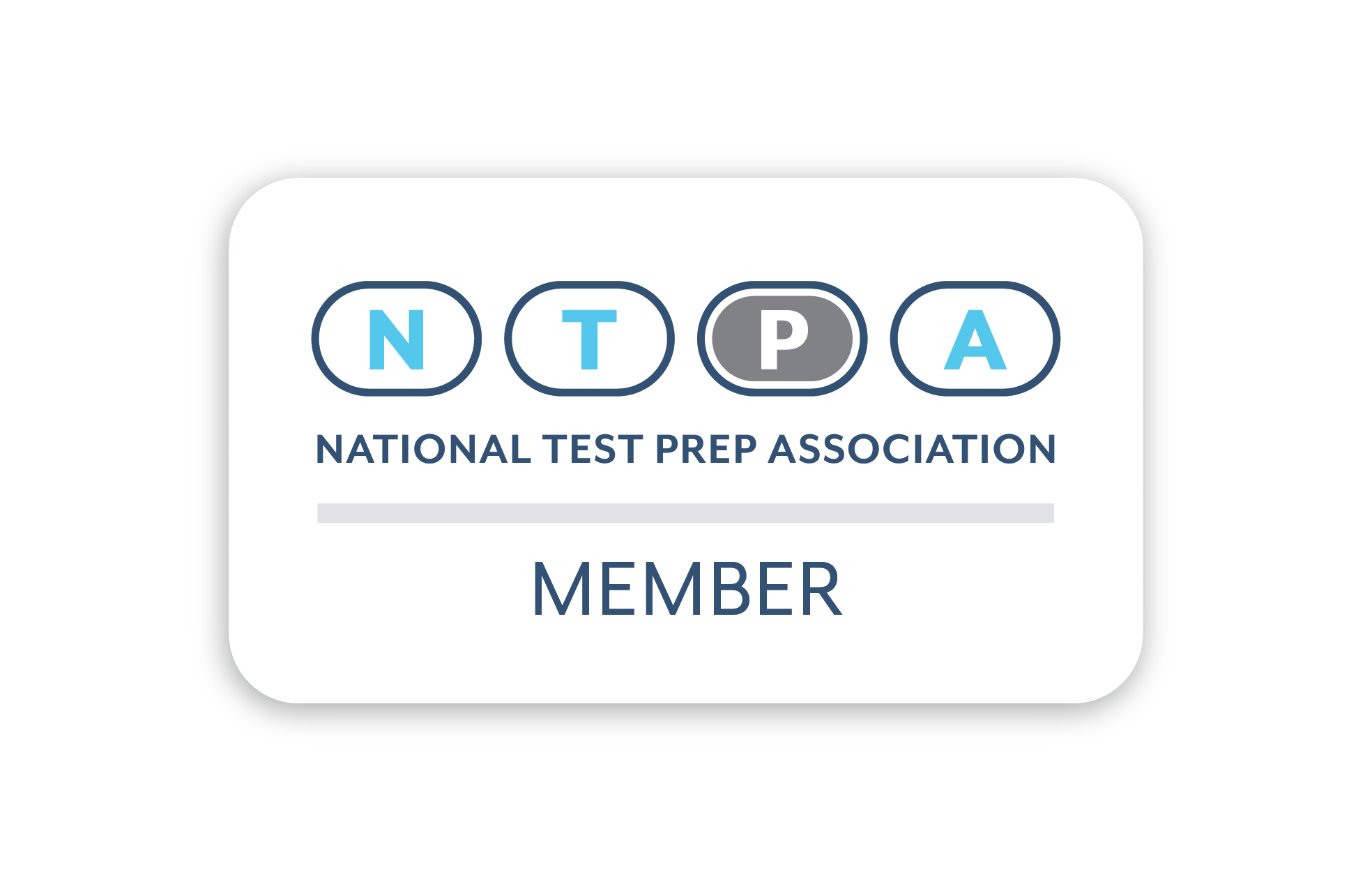 Badge for National Test Prep Assocation.