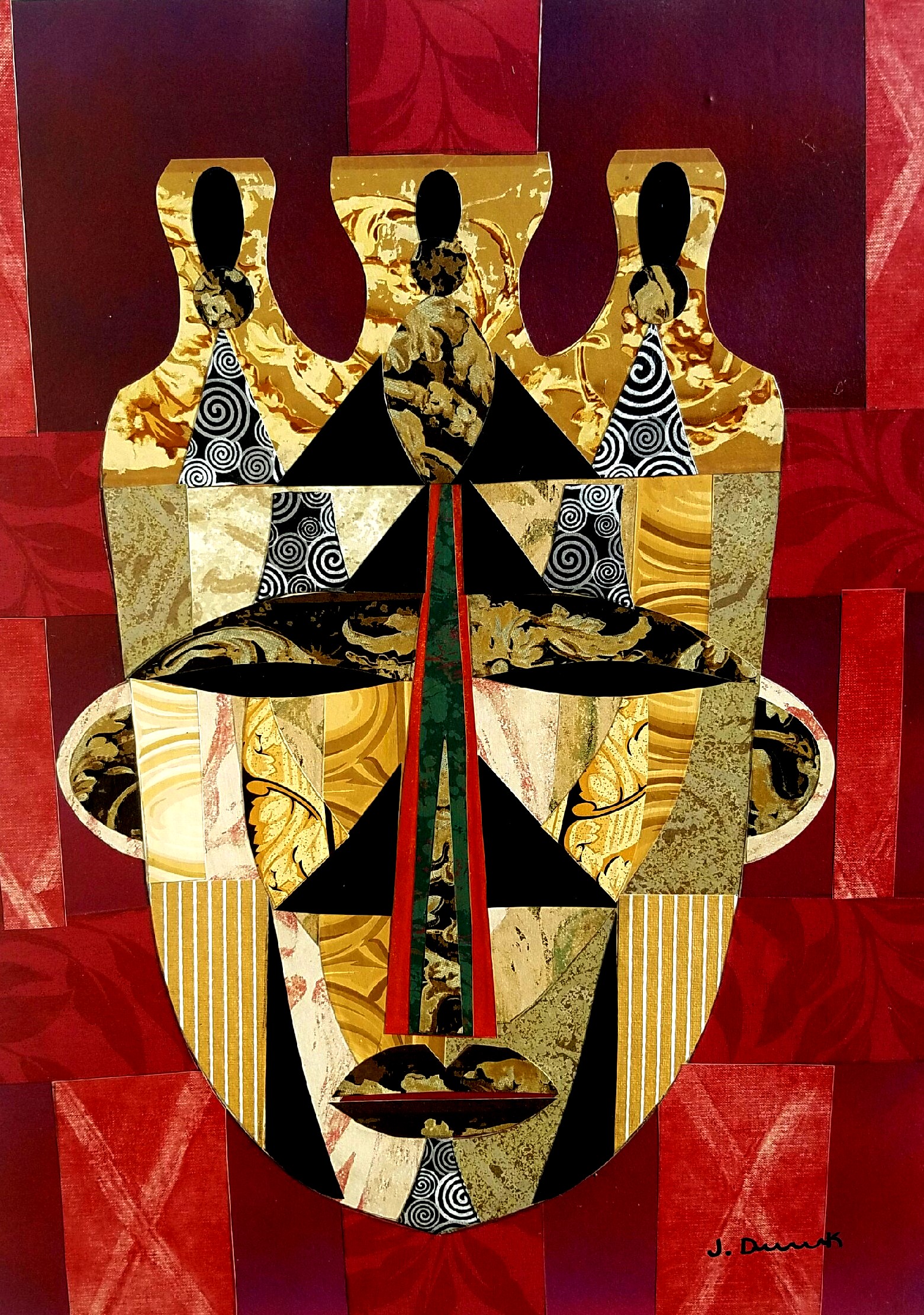 BLACK AND GOLD MASK