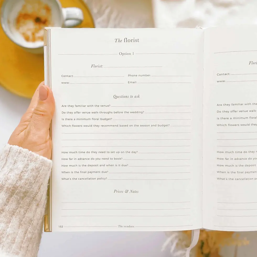 Thumbnail: Sage Wedding Planner Book with Gold Foil and Gilded Edge