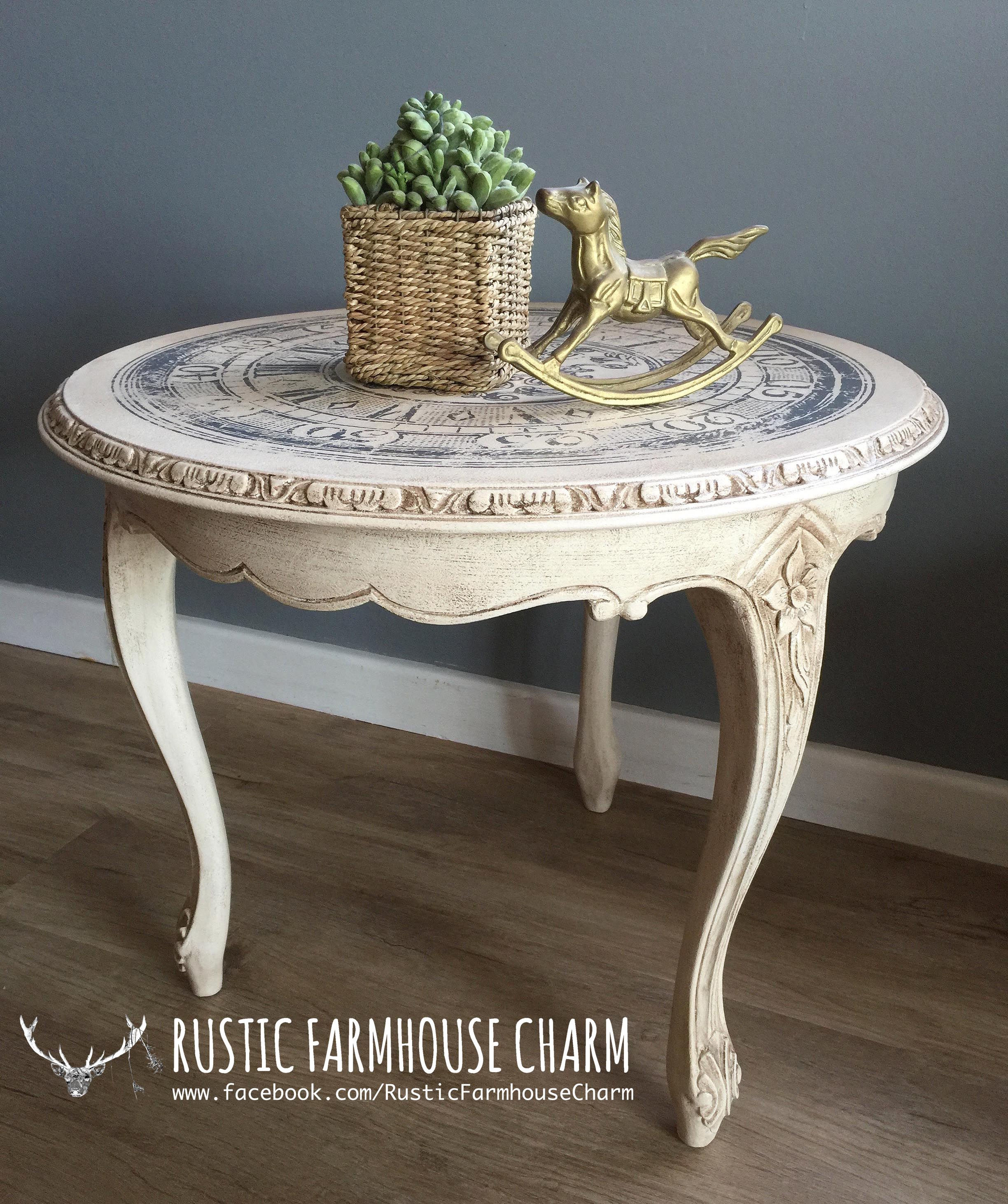 Ornate Clockface Side Table