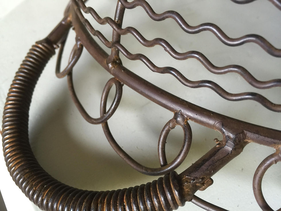 Thumbnail: Vintage Heavy Wire Basket with Handles