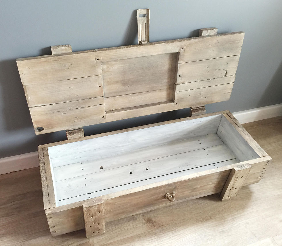 Thumbnail: Rustic French Fox Hotel Wooden Crate Chest