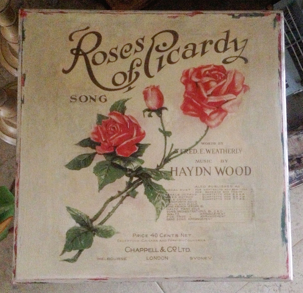 Thumbnail: SOLD... Music & Roses Lamp Table
