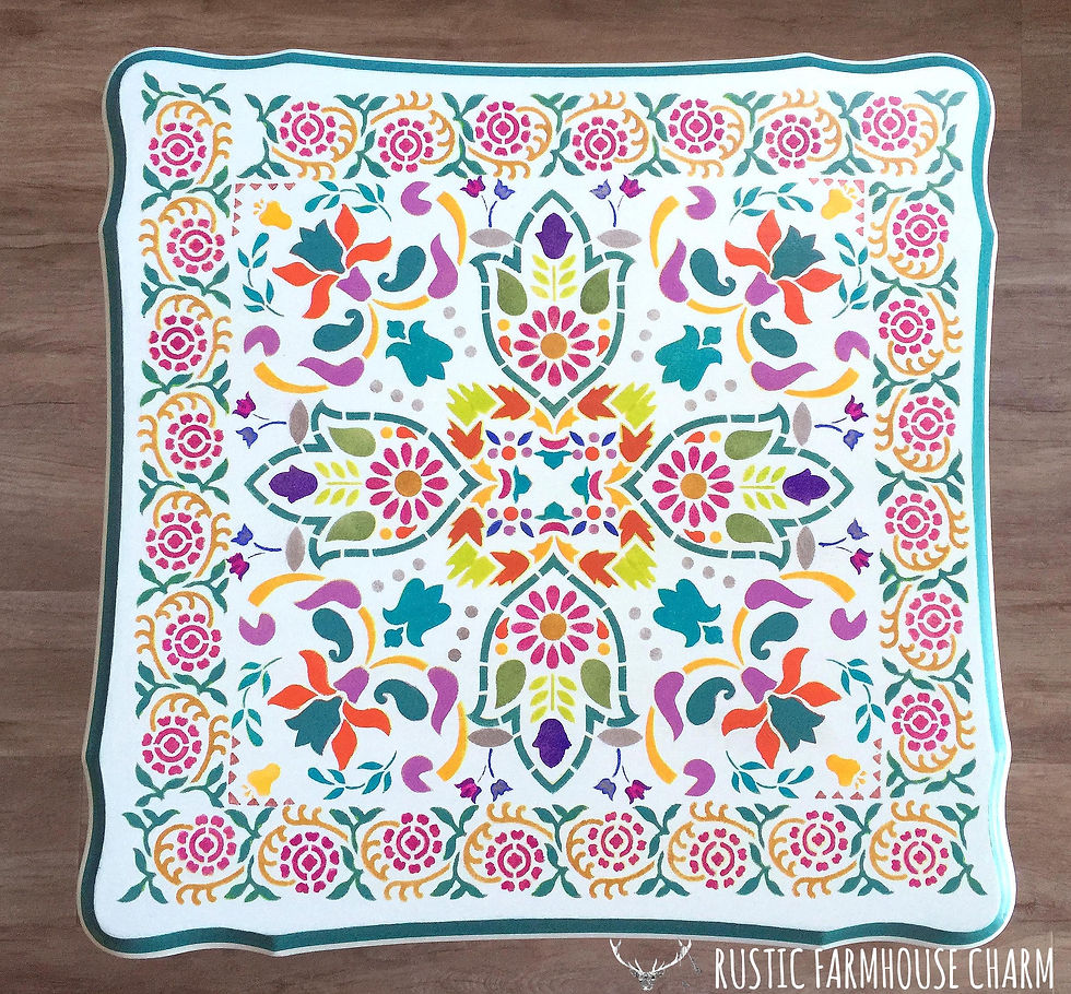 Thumbnail: Bohemian Folk Art Side Table