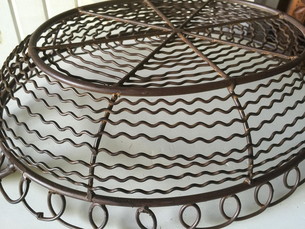 Thumbnail: Vintage Heavy Wire Basket with Handles