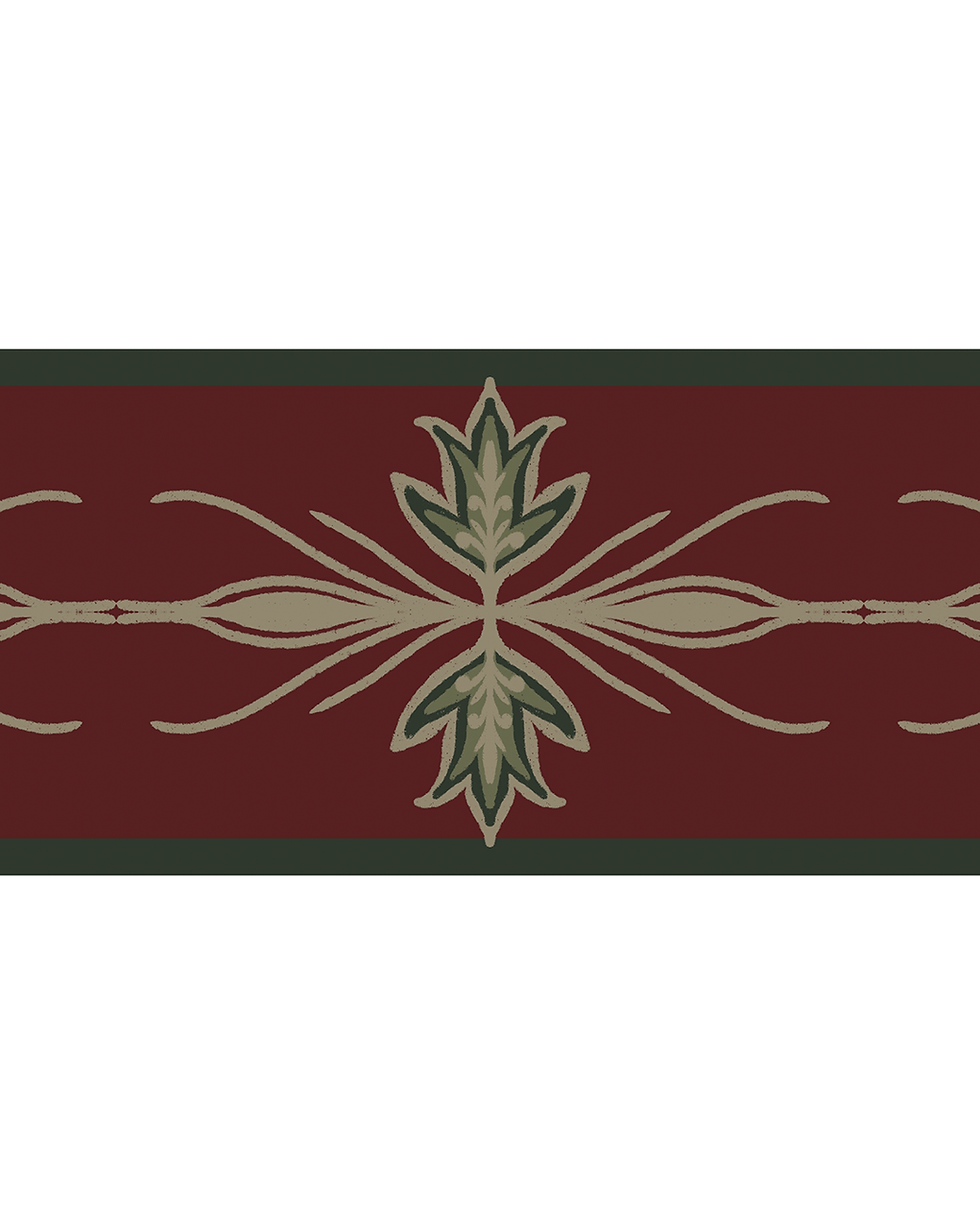 Thumbnail: Phool | Decal/ Stickers Borders Removable Wall Strip Maroon