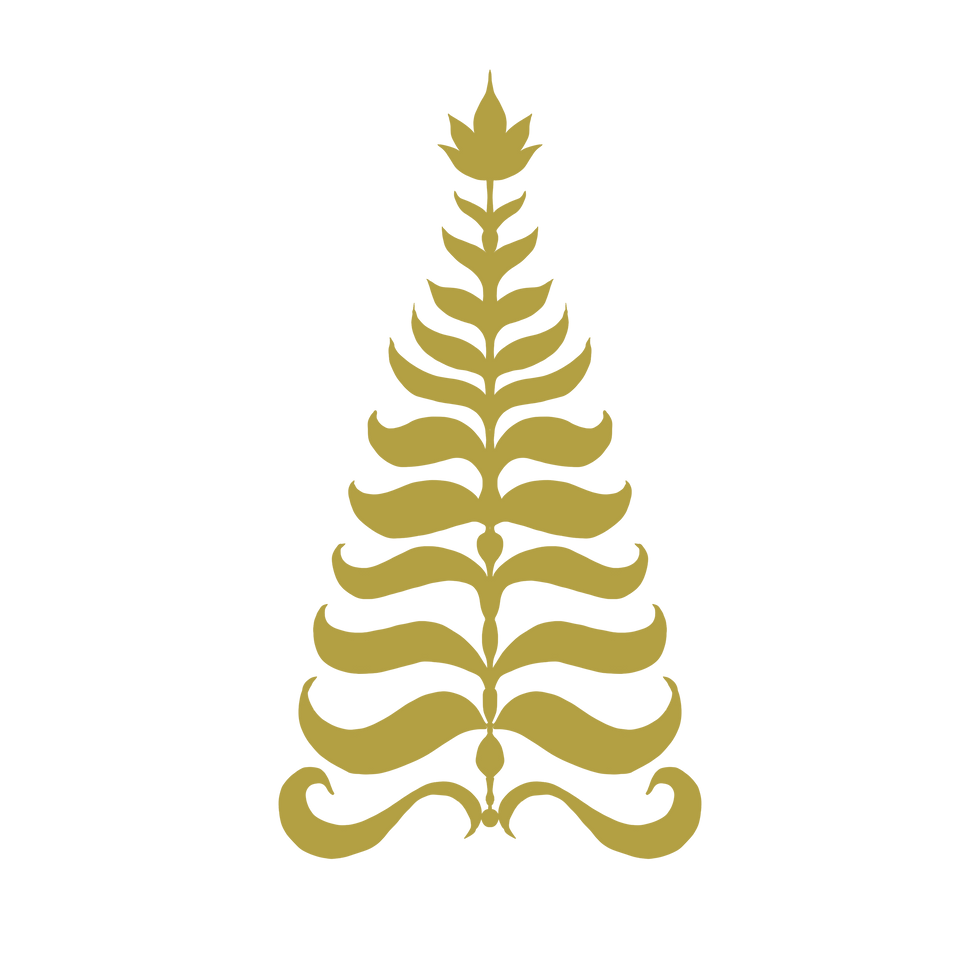 Thumbnail: Intricate Pine Removable Wall Decals / Stickers fabric based yellow color