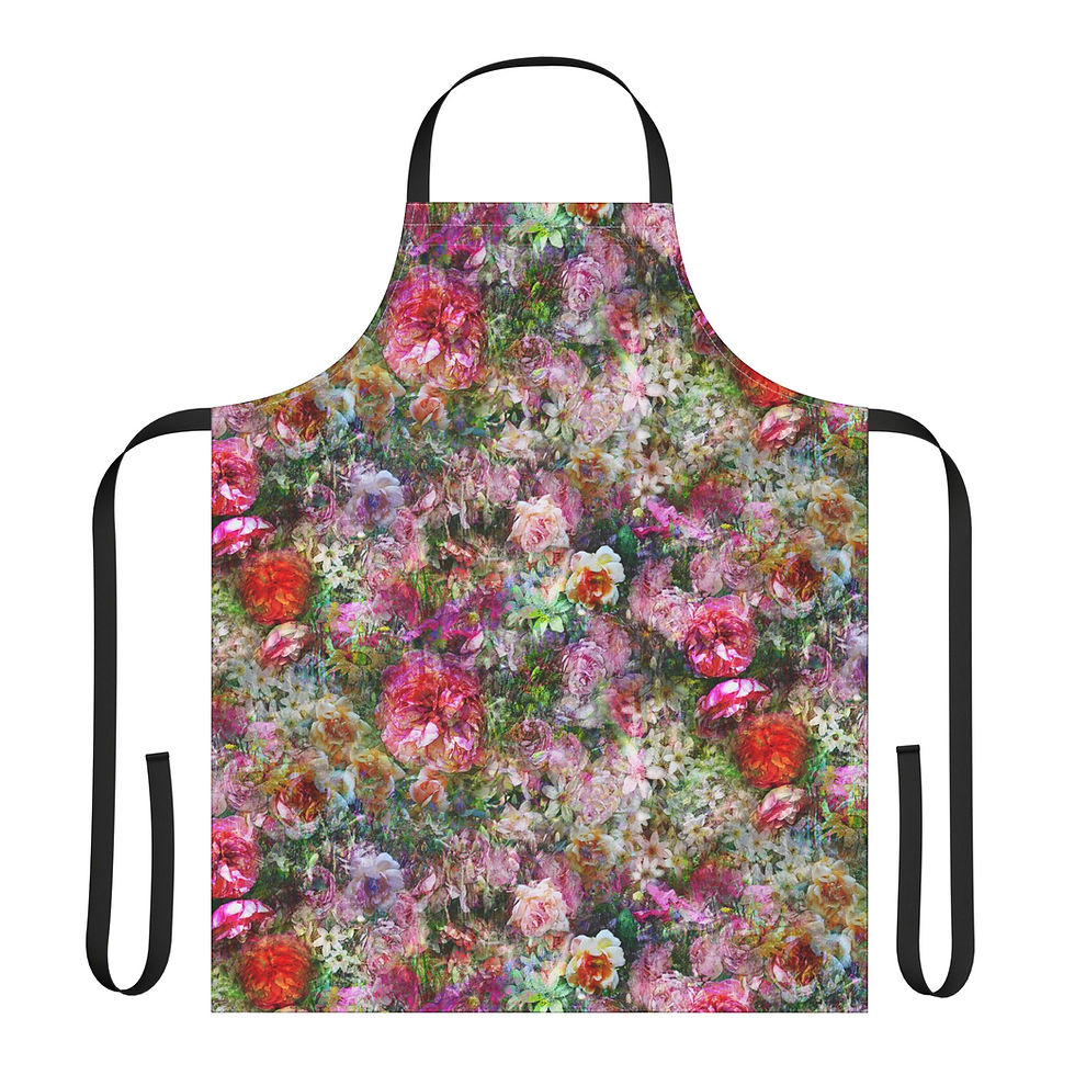 Thumbnail: Watercolor Summer Floral Apron | 5-Color Straps