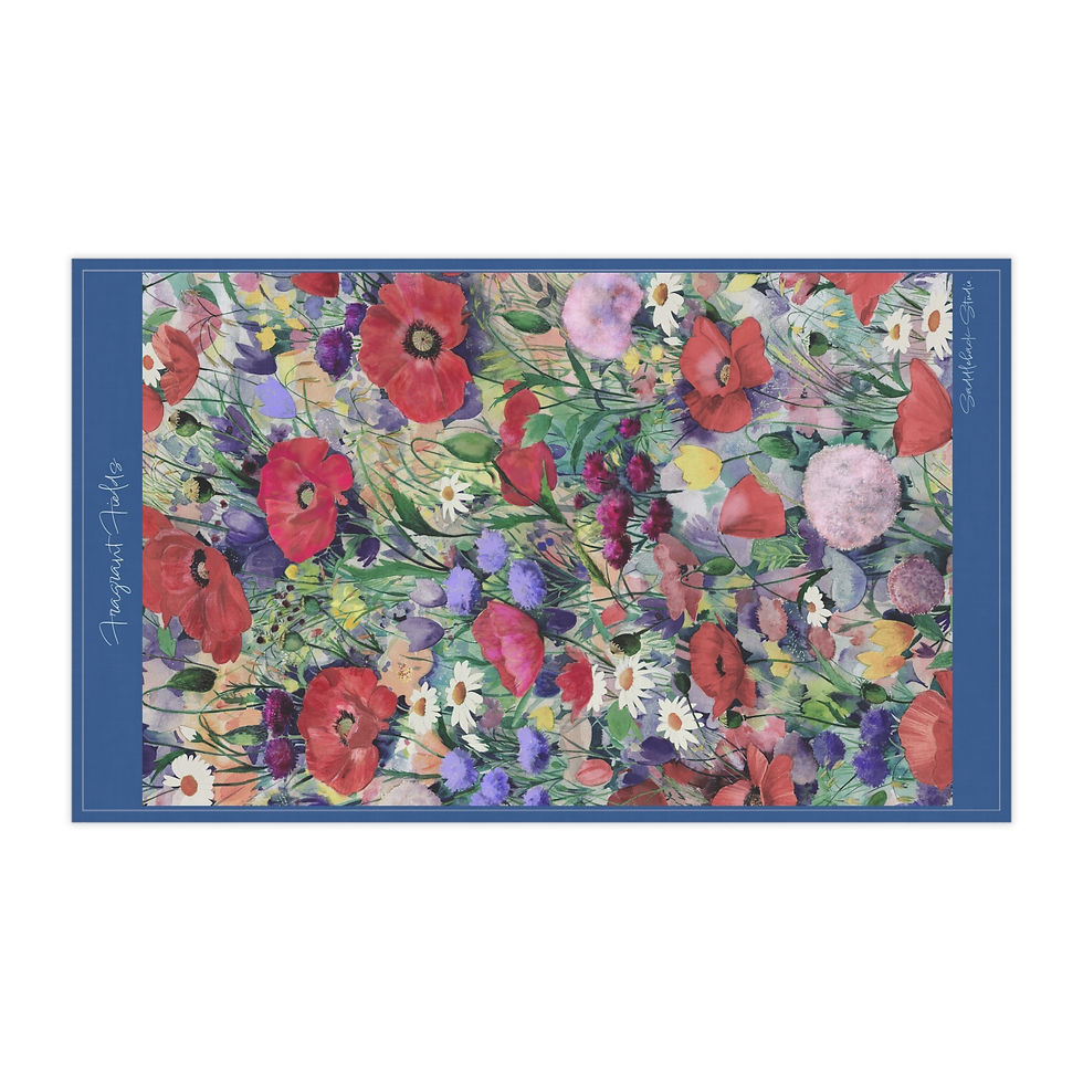 Thumbnail: Wildflower Meadow Tea Towel | Poppy and Daisy Floral Kitchen Towel
