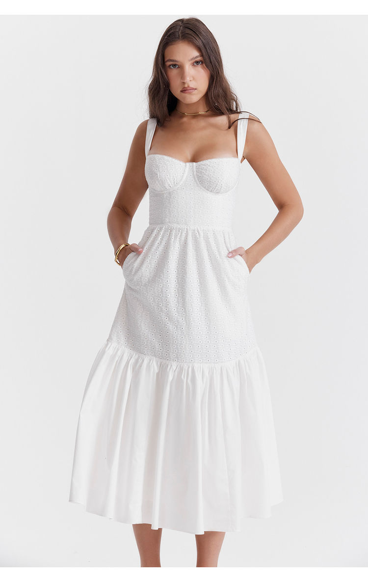 Miniatura: Vestido de tiras con bolsillos