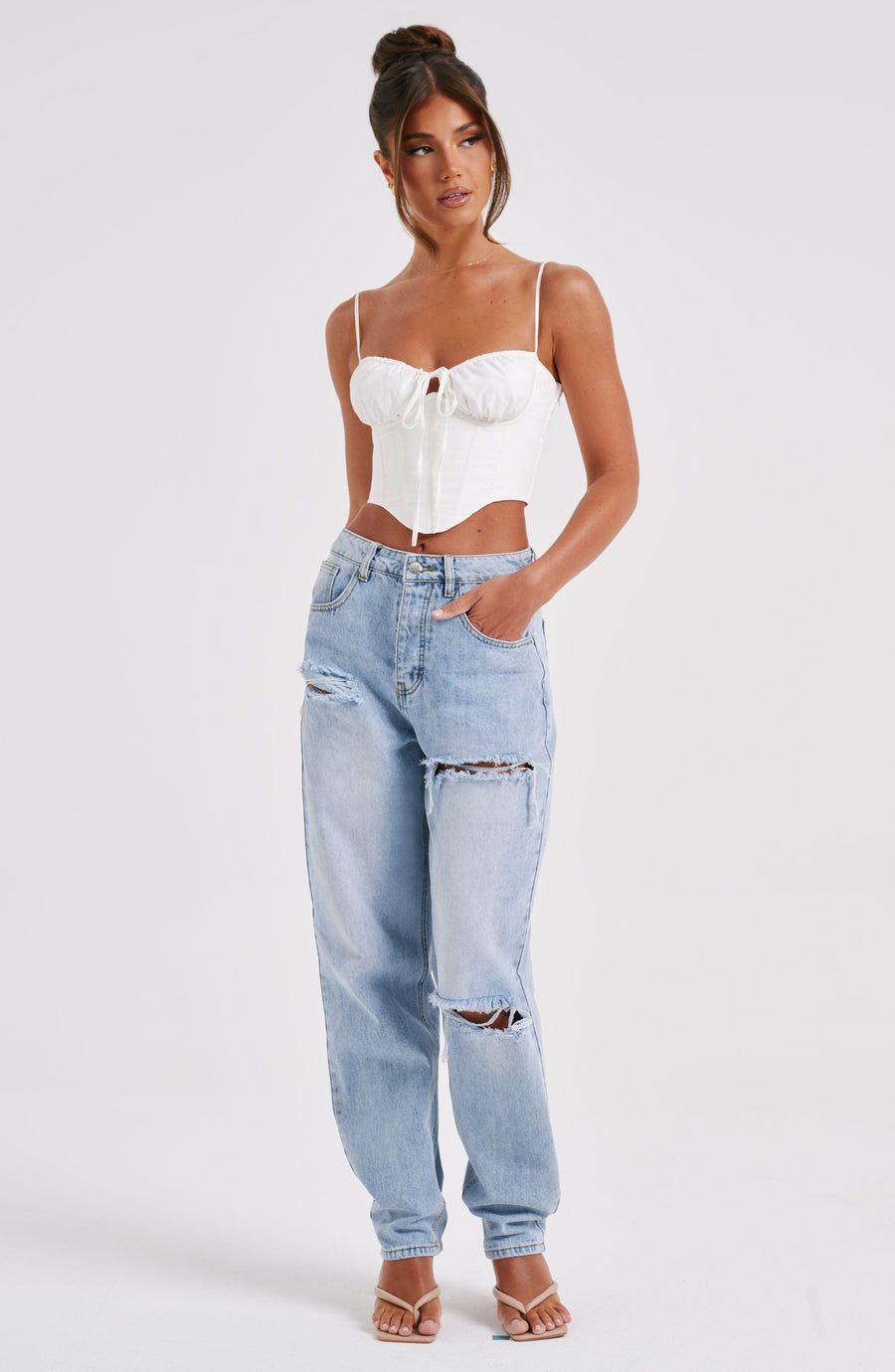 Miniatura: Blusa corset de tiras