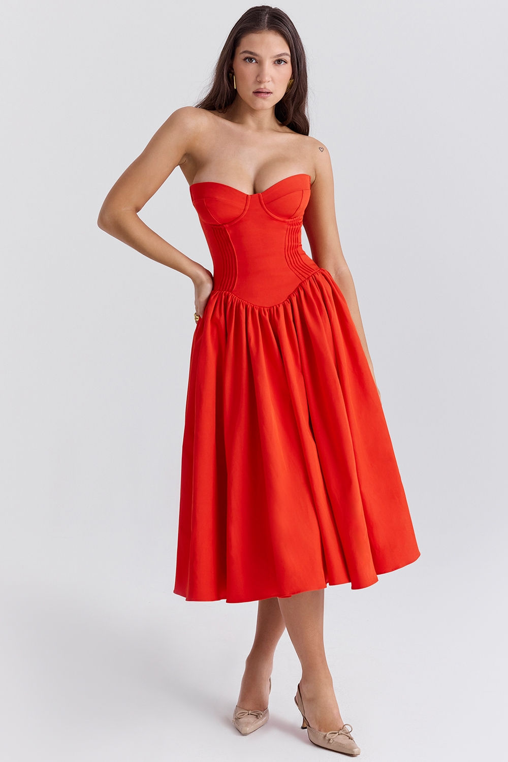 Vestido strapless