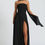 Miniatura: Vestido corset strapless con abertura