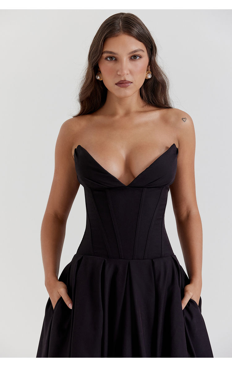 Miniatura: Vestido con escote en v