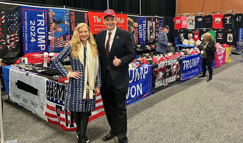 The MAGA Mall Booth at Turning Point USA's AmericaFest 2024