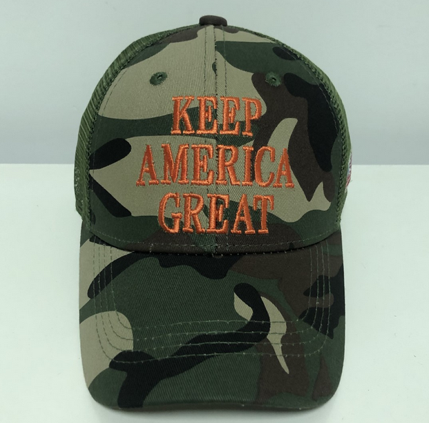 Thumbnail: Keep America Great Trucker Caps - Available in red, green camo and black