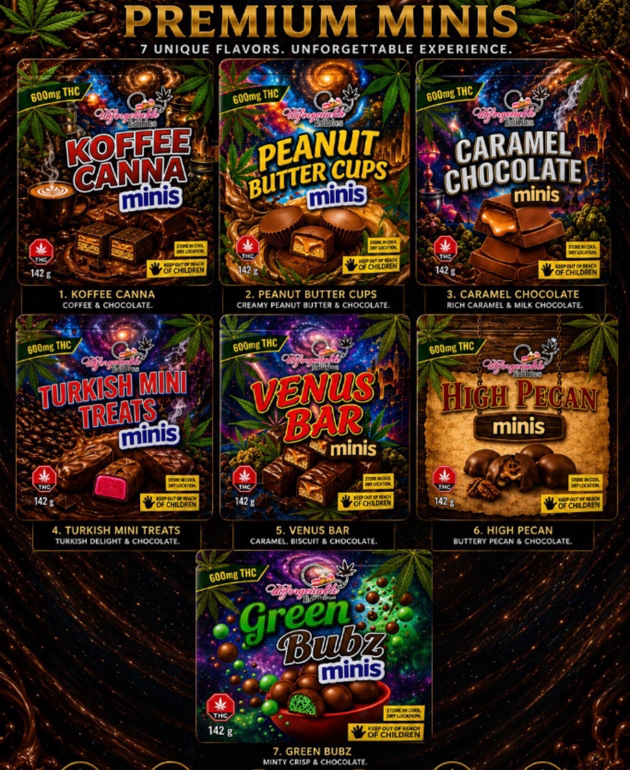Infused Chocolates 600mg THC