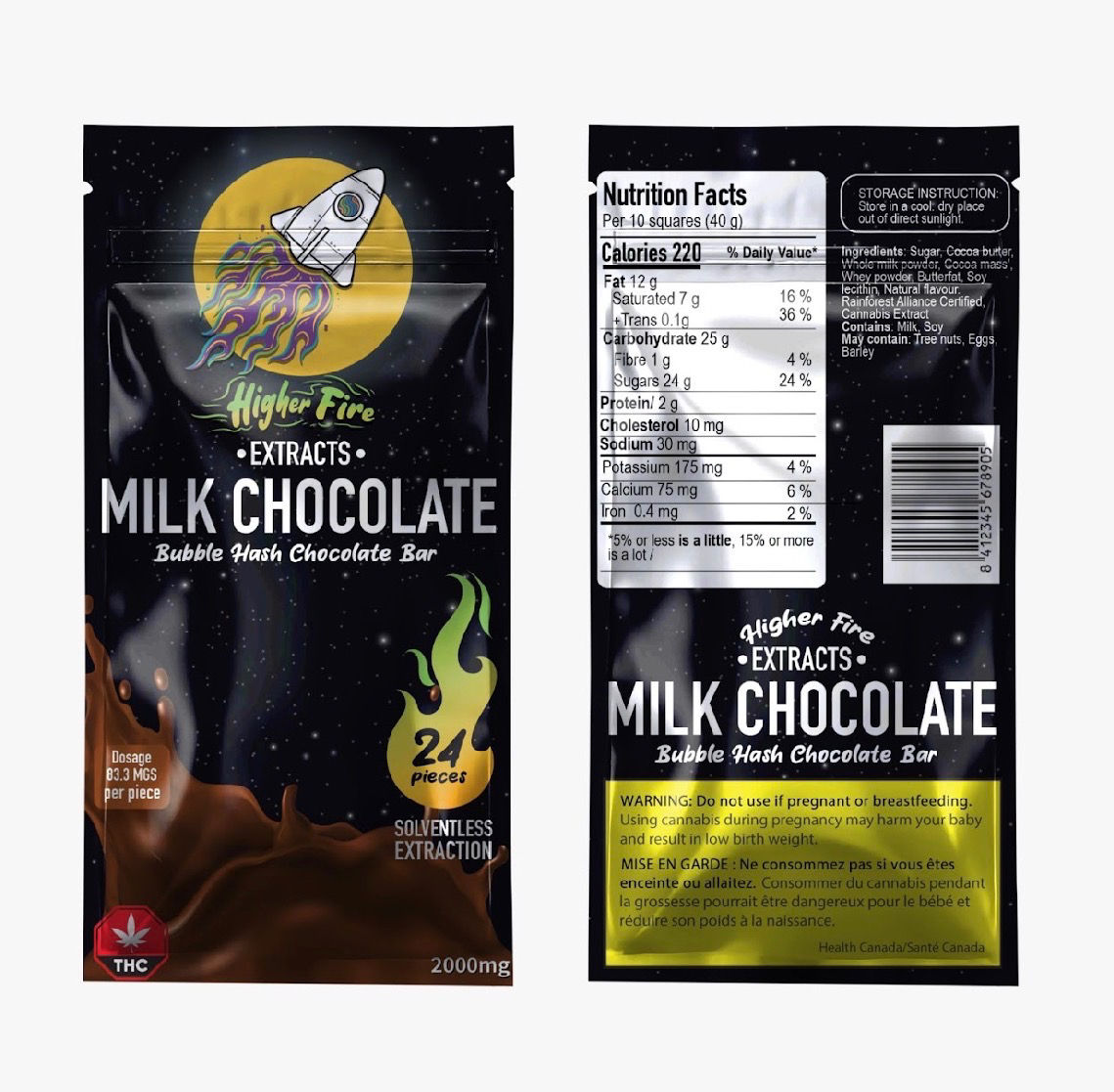 Bubble Hash Chocolate Bar - 1000mg THC