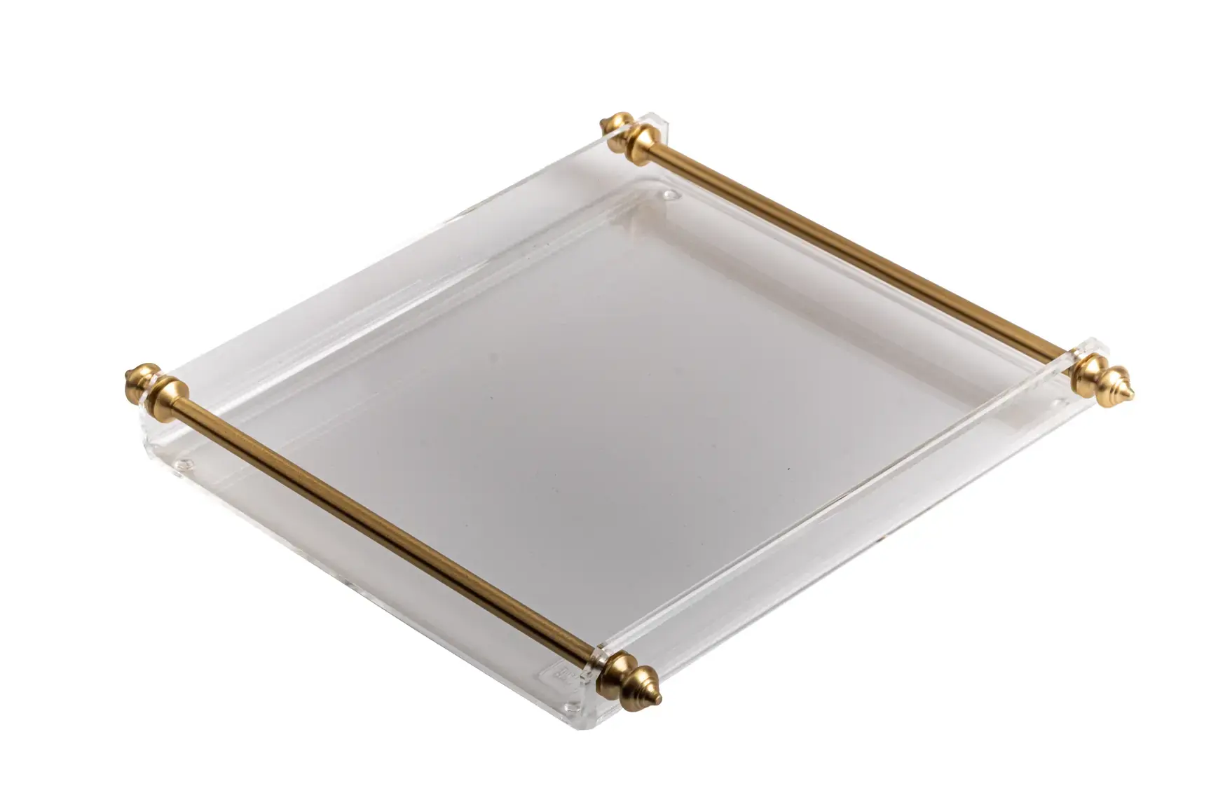 Uzun Pirinç Kulplu Küçük Boy Tepsi