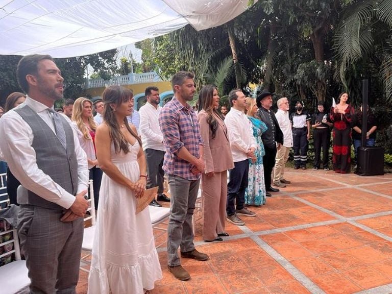 Uroczysta masza święta w intencji powodzenia projektu / fot. TV Azteca