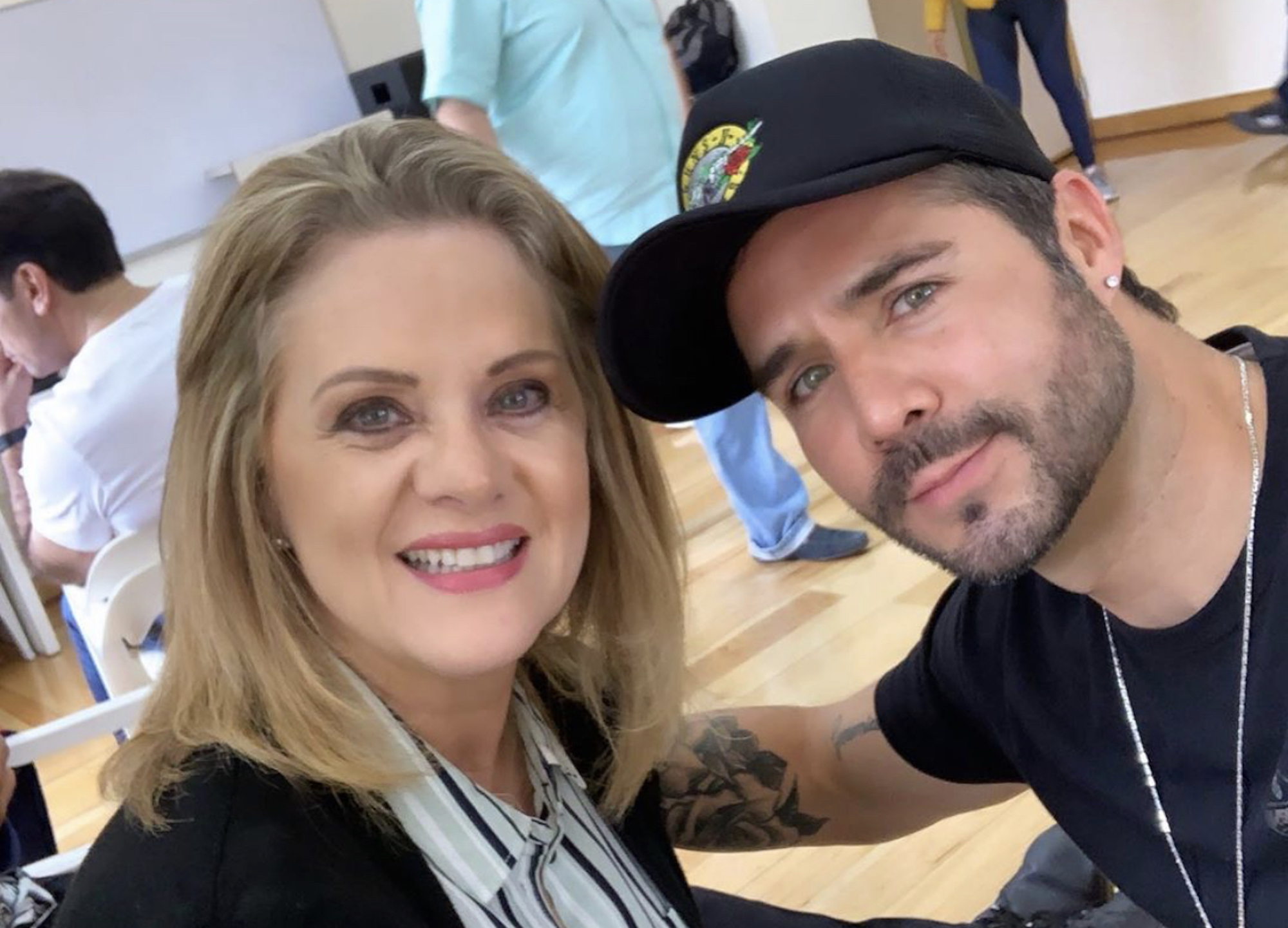 Erika Buenfil i José Ron podczas prób do telenoweli / fot. Instagram