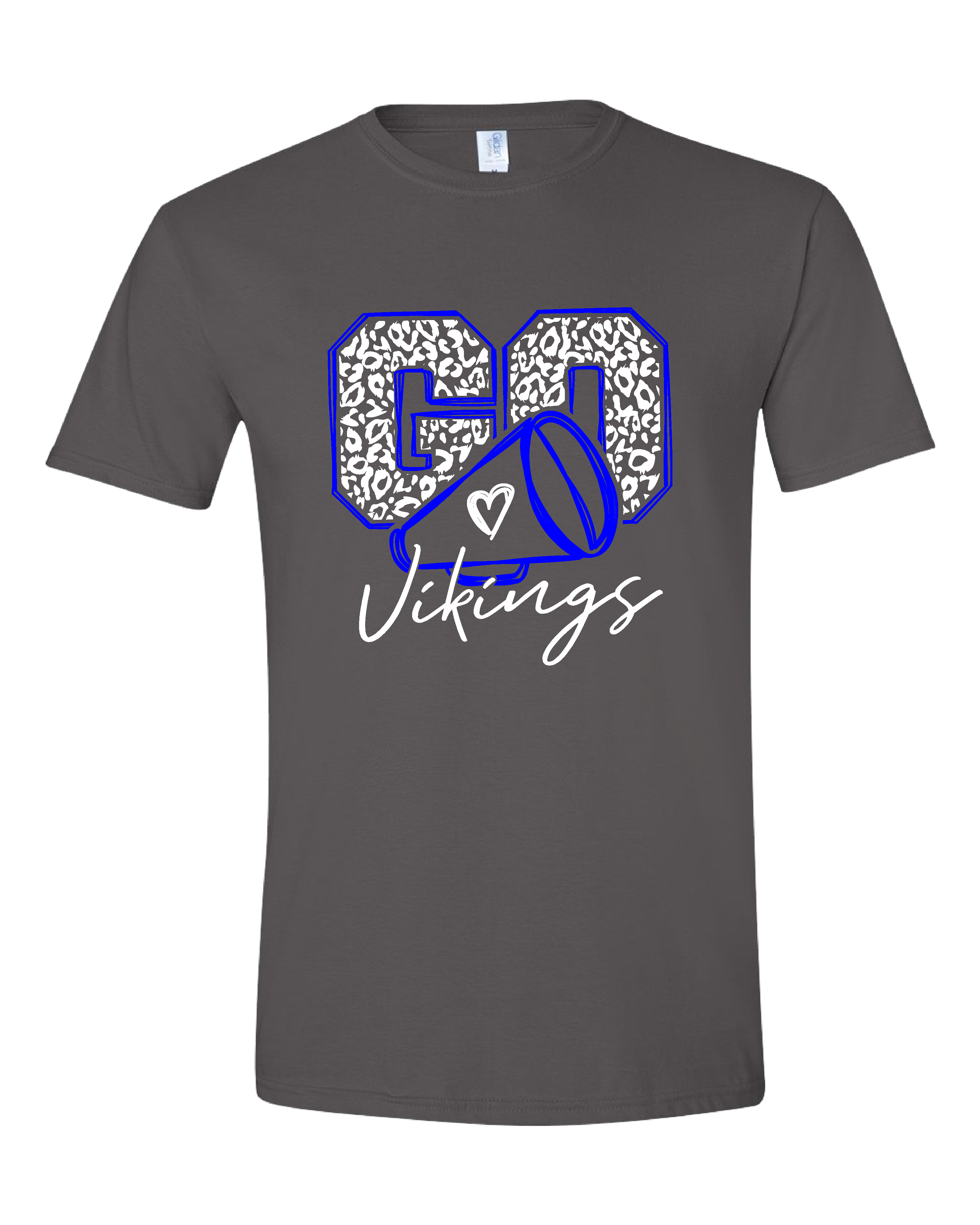 Go Vikings Megaphone - Charcoal- Short Sleeve T-Shirt