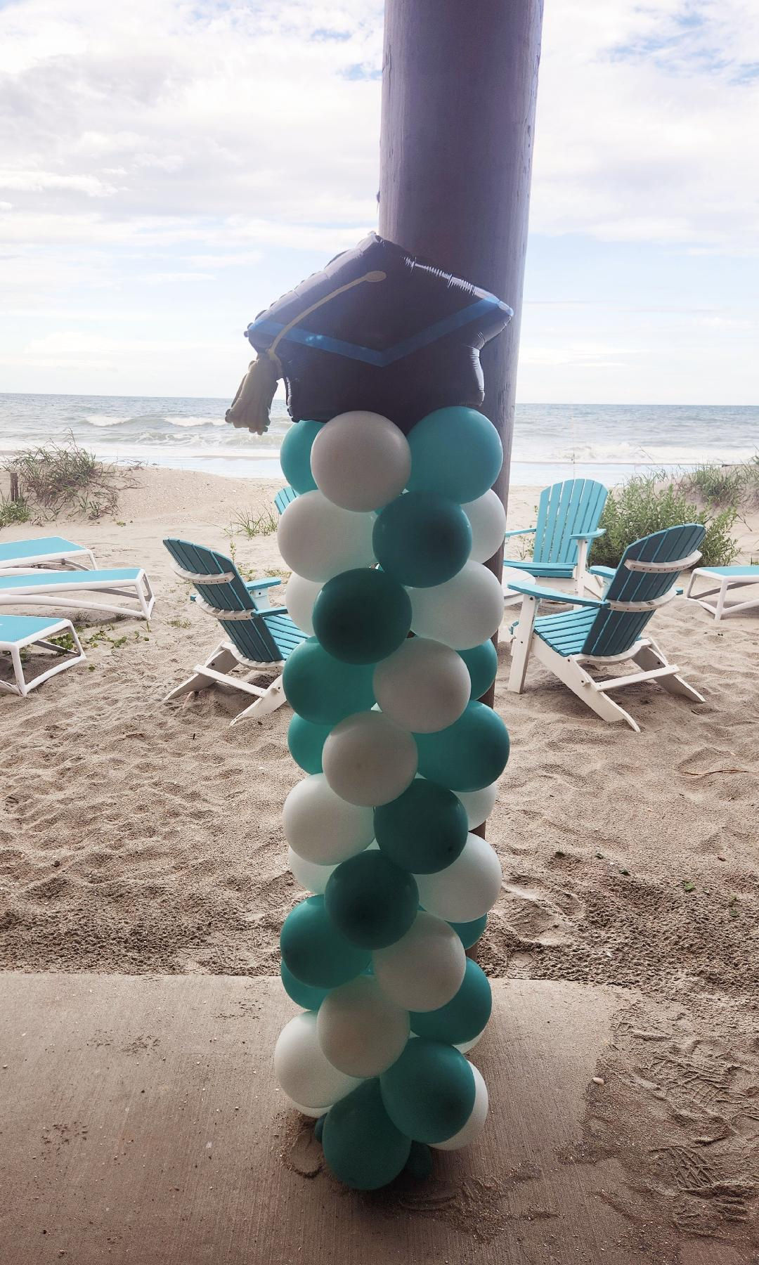 GRADUATION BALLOON TOWER by Yard Greetings on The Grand Strand