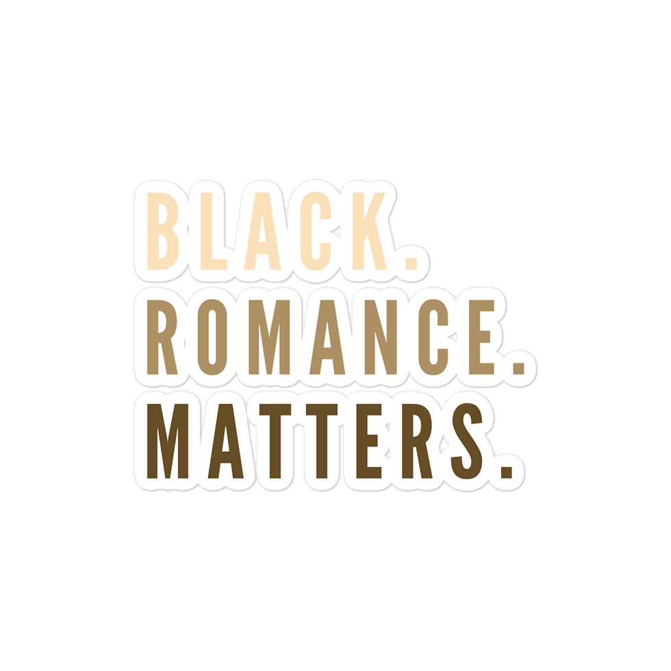 Thumbnail: Happy Black Romance Bubble-free stickers