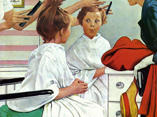 Collaboration: Rendition of Norman Rockwell's "First Trip to the Beauty Shop"