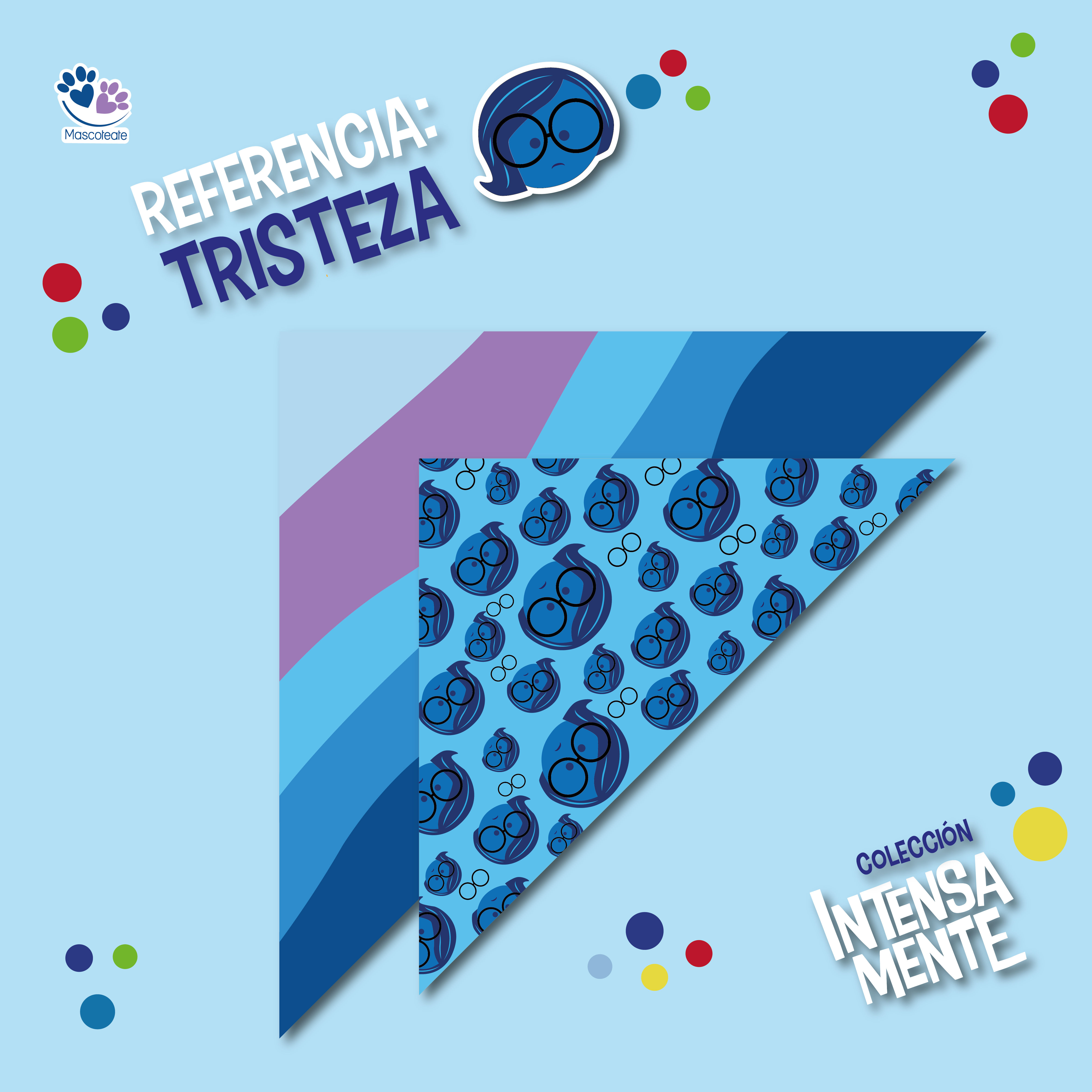 Pañoleta doble faz Tristeza 💙