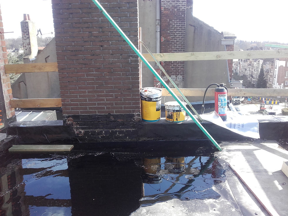 Travaux toiture terrasse en cours