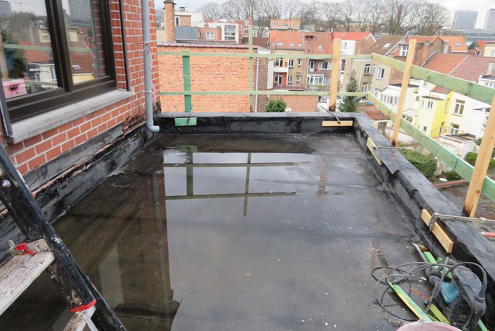 Travaux toiture terrasse en cours