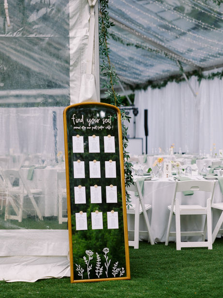 DIY mirror seating chart