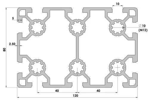Aluminum Profiles 80x160