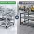 Aluminium profile structure vs MS welded structure