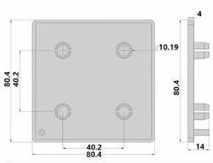 Thumbnail: Aluminium Profiles 80x80 with Angle Bracket and End Cap