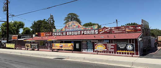 Charlie Brown Farms roadside stand in Littlerock California