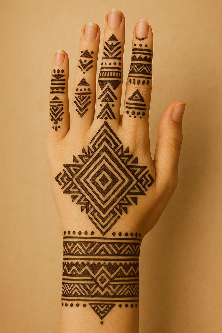 geometric mehndi design