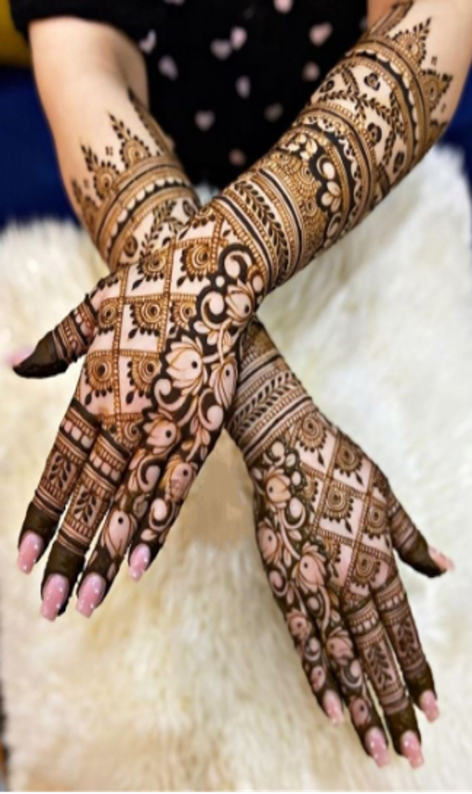 Full Hand Mehndi Designs, bridal collections.