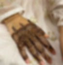 mesh and flowers mehndi design