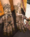 different style mehndi on both hands