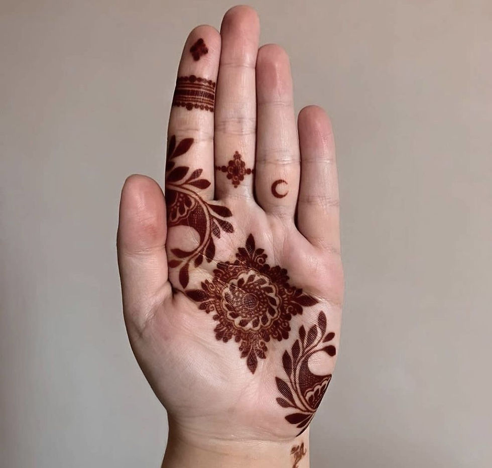 mehndi design on right hand
