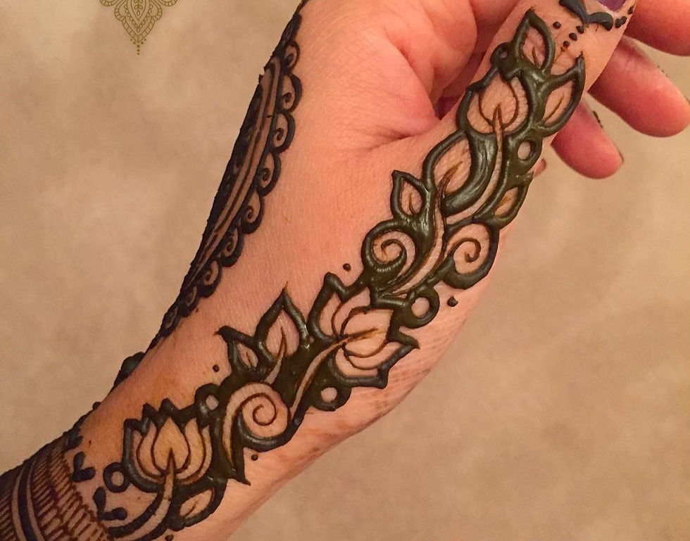 lotus mehndi design
