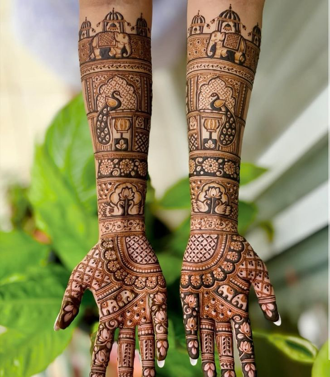 Full Hand Mehndi Designs, bridal collections.
