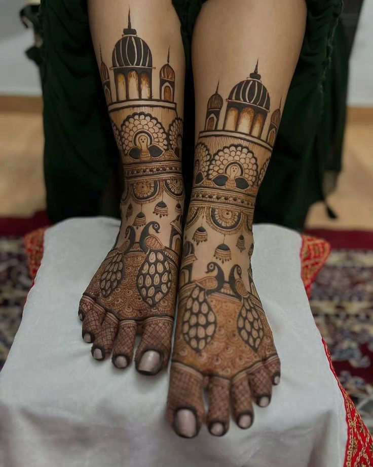 architect and peacock mehndi design